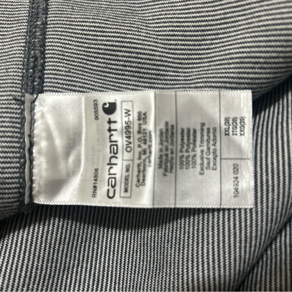 Carhartt Women's Vest XXL (20) Relaxed Fit Sherpa Fleece Snap Front Gray Black - Picture 8 of 12